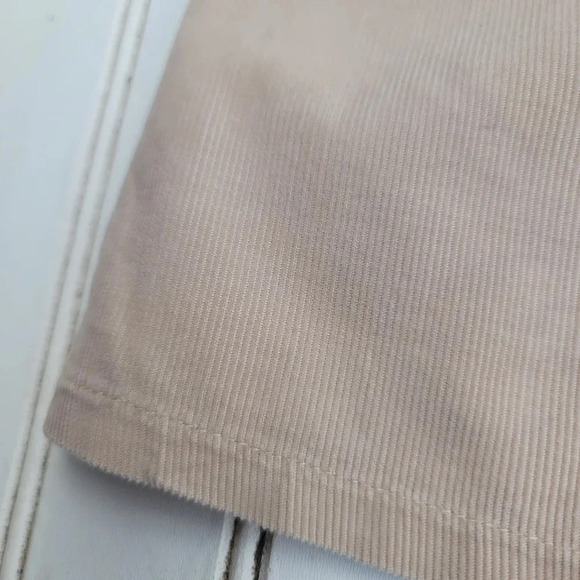 VTG Old Navy Girls Beige Short Sleeve Curderoy Button Up Dress Lightweight Sz 5 - Picture 2 of 7